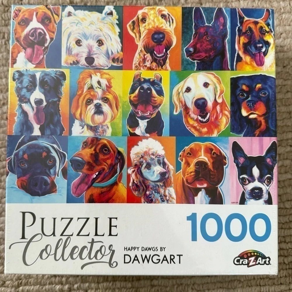 Cra-Z-Art Puzzle Collector 1000 Piece Happy Dawgs Jigsaw Puzzle